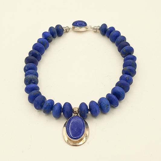 Seed Palm Beach Lapis Lazuli Saucer Necklace