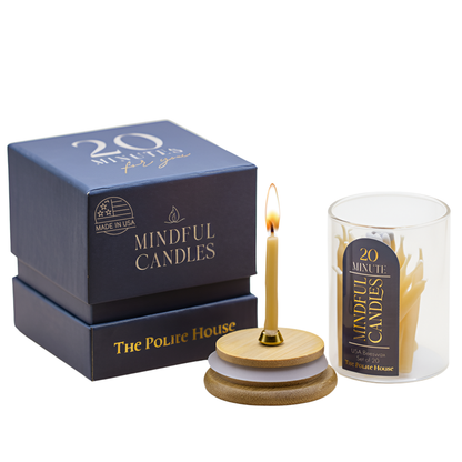 20-Minute Beeswax Candles Gift Set -  In Glass Jar