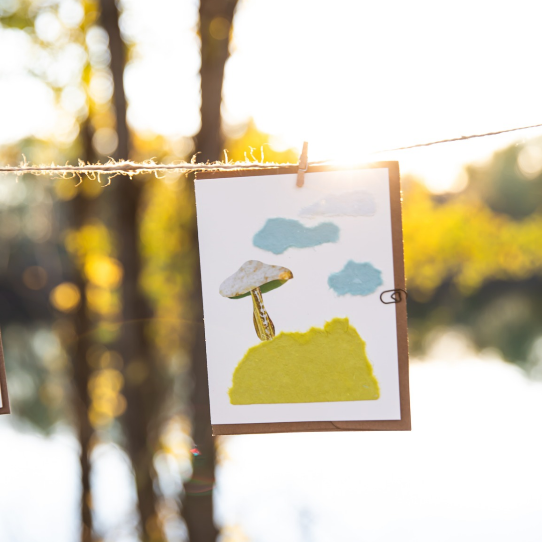 Hnadmade Mushroom Greeting Cards (Blank Inside)