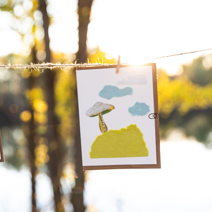 Hnadmade Mushroom Greeting Cards (Blank Inside)