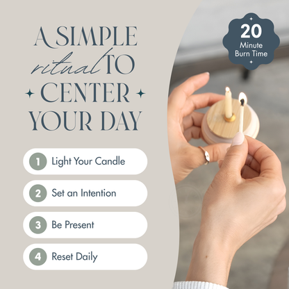 20-Minute Beeswax Candles Gift Set -  In Glass Jar