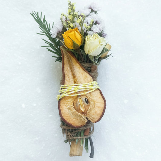 Pear, Palo Santo, Juniper, and Cinnamon Smudge Stick