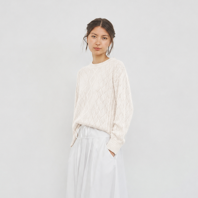Christine Cashmere Cable Sweater