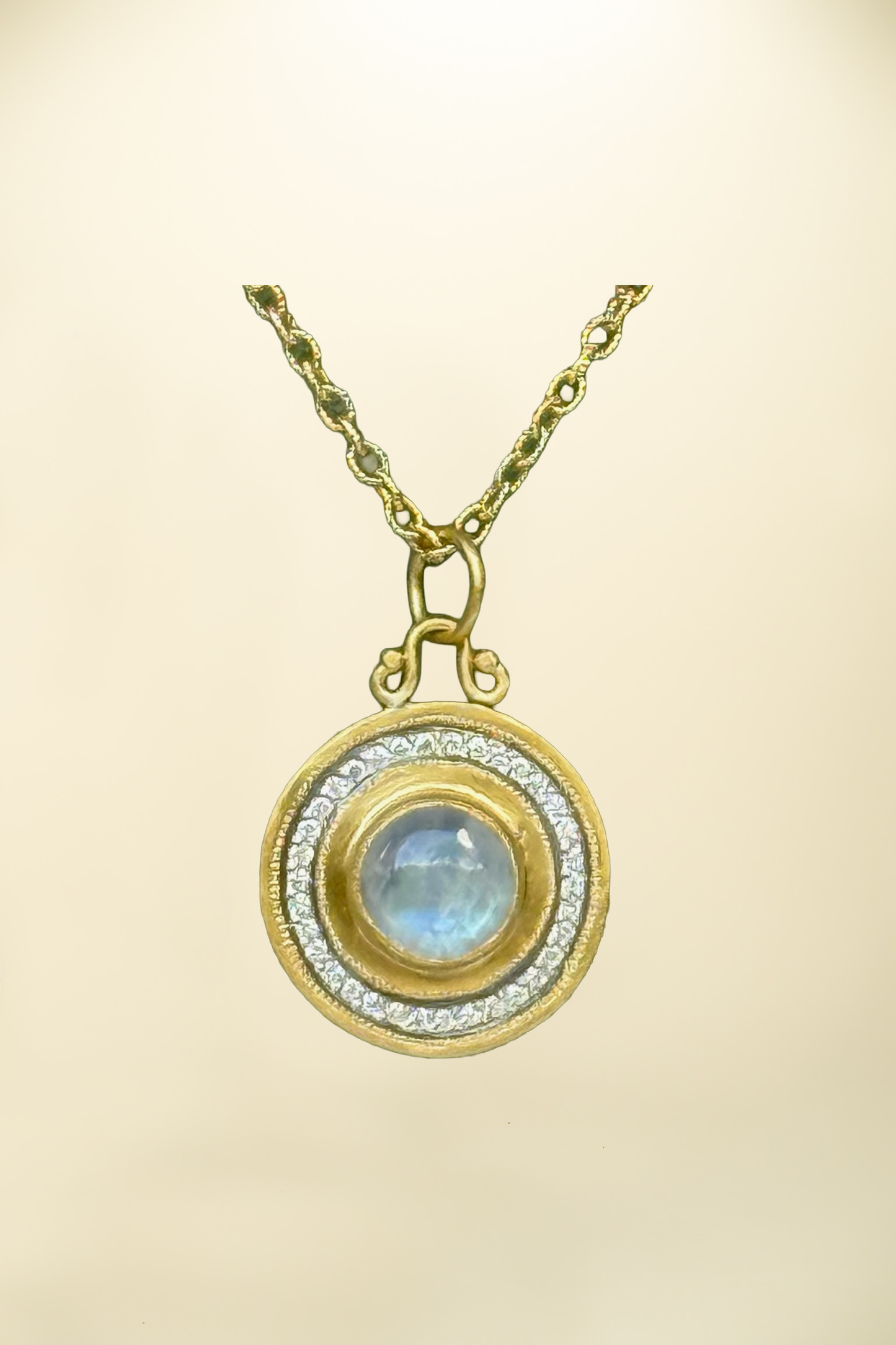 Gold Moonstone Pendant