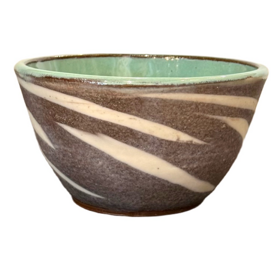 ap pottery marbeled clay & patina bowl