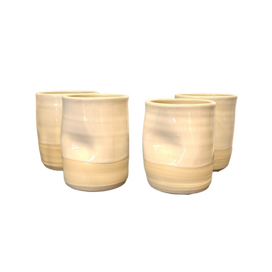 ap pottery - white thumb cup