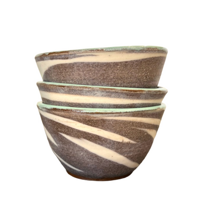 ap pottery marbeled clay & patina bowl