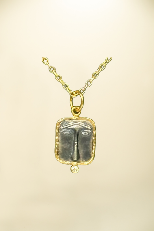 Lion Face Diamond Pendant