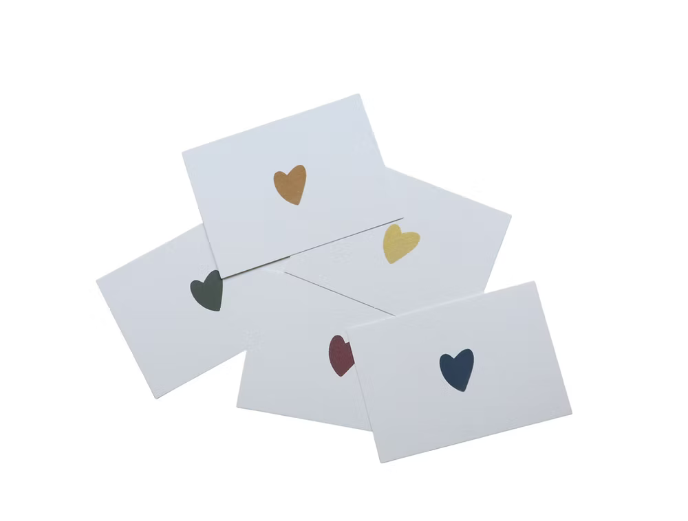 Hand Made Heart Mini Postcard w Envelope