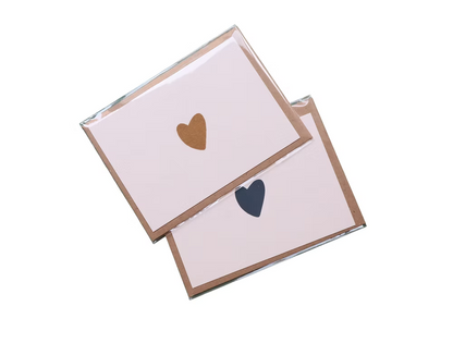 Hand Made Heart Mini Postcard w Envelope