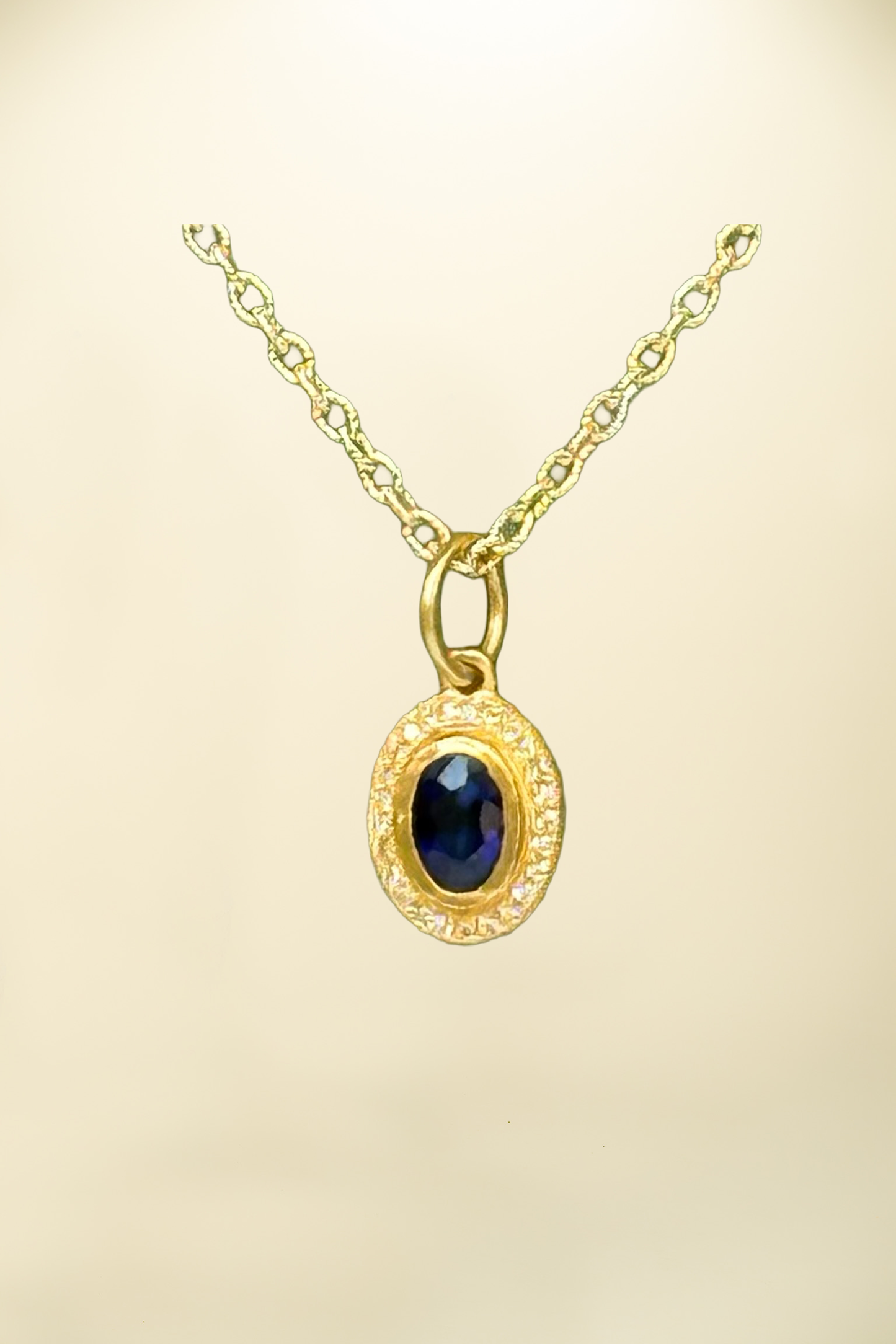 Sapphire Diamond Pendant