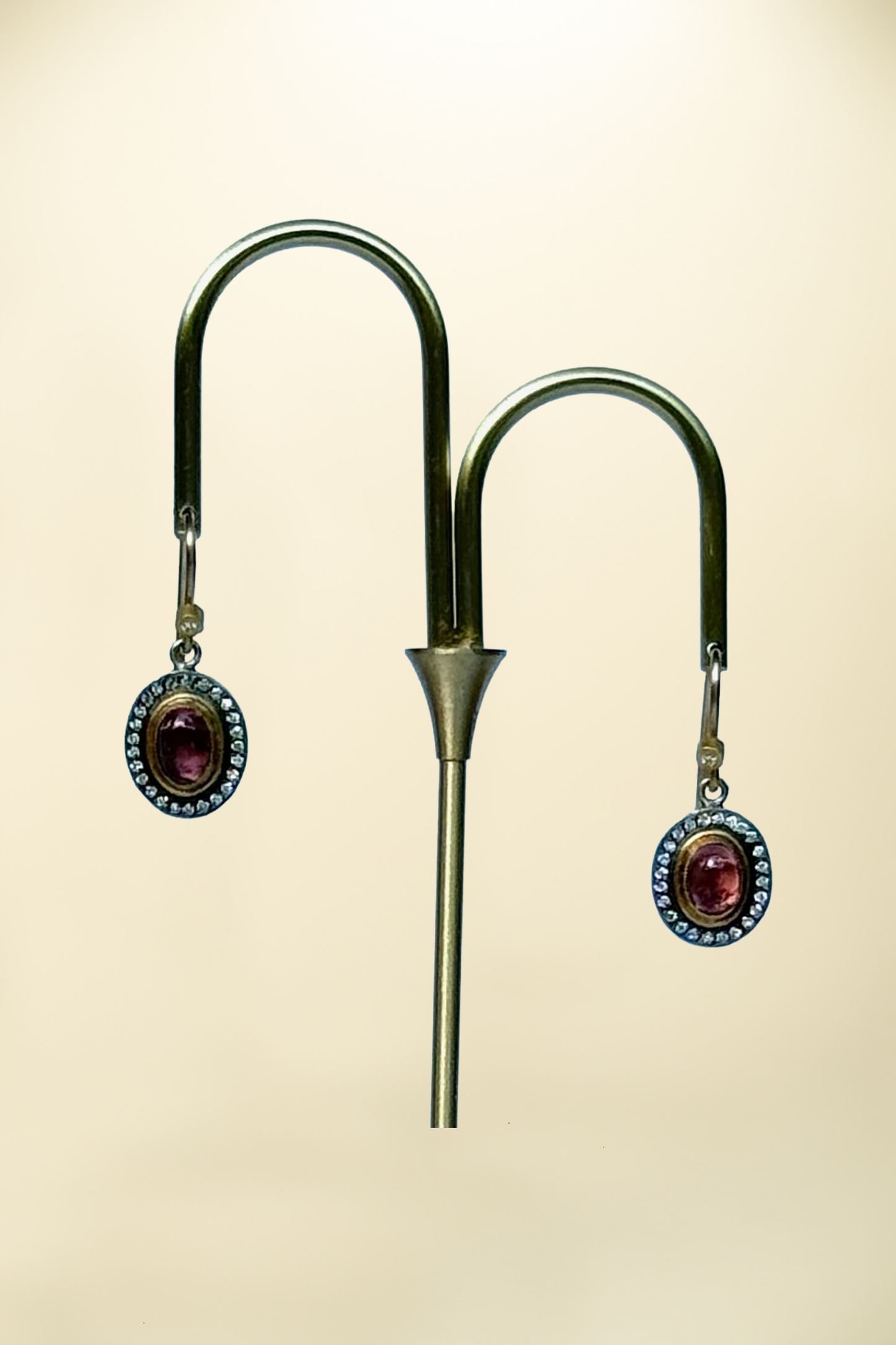 Vertical Tourmaline Drop Earrings