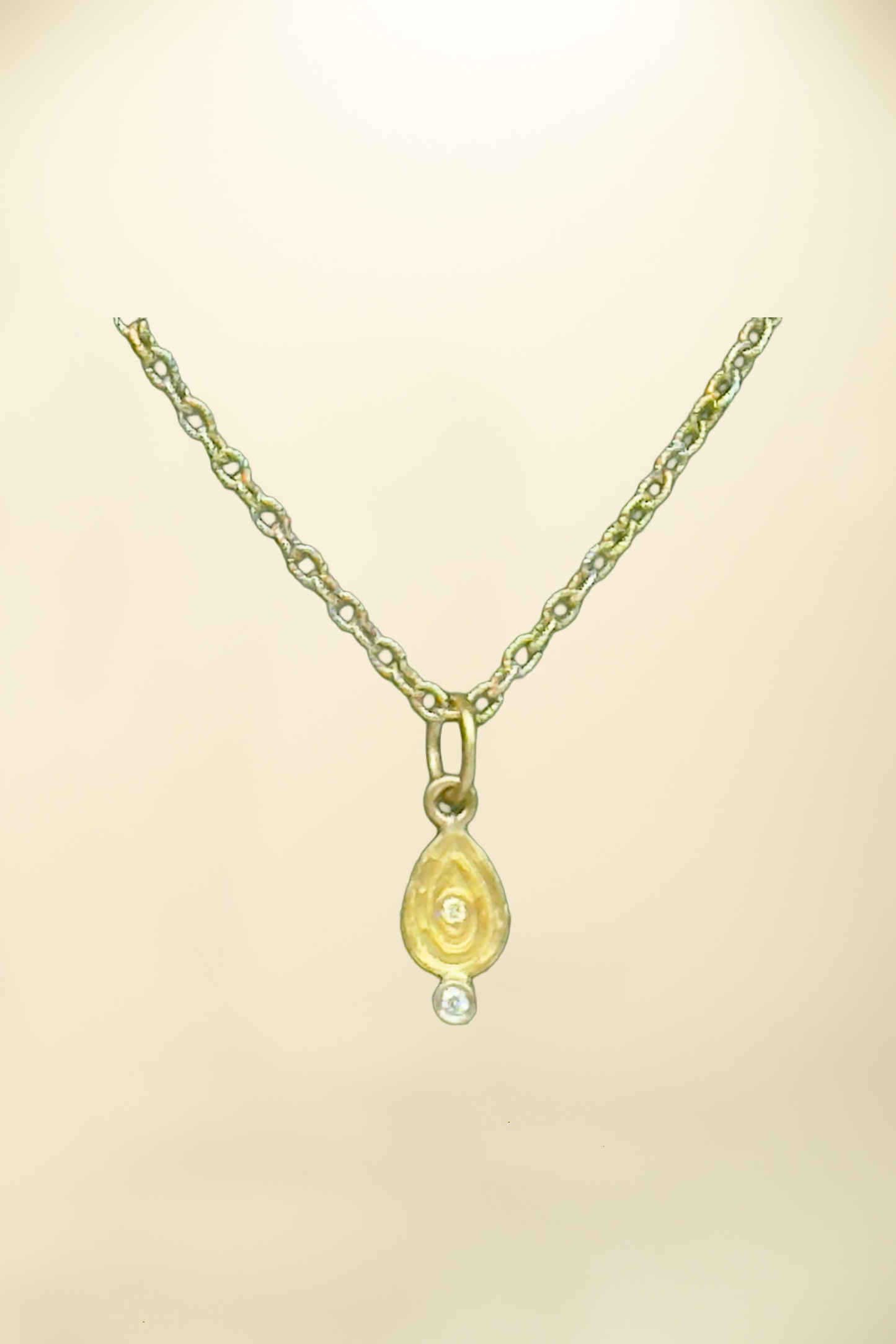 Diamond Tear Drop Pendant