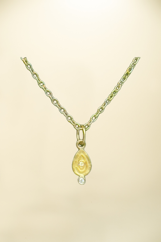 Diamond Tear Drop Pendant