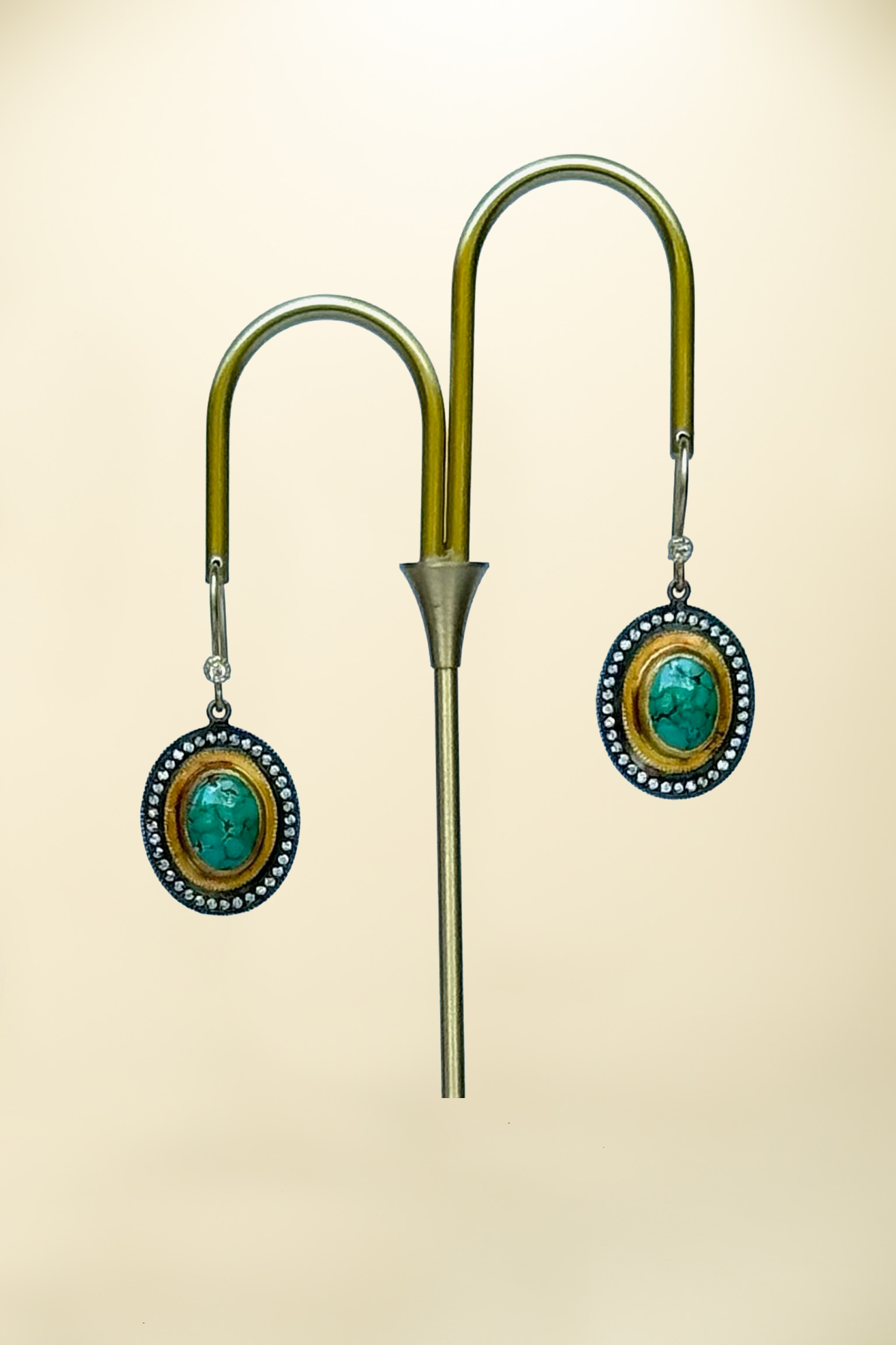 Turquoise Diamond Earrings